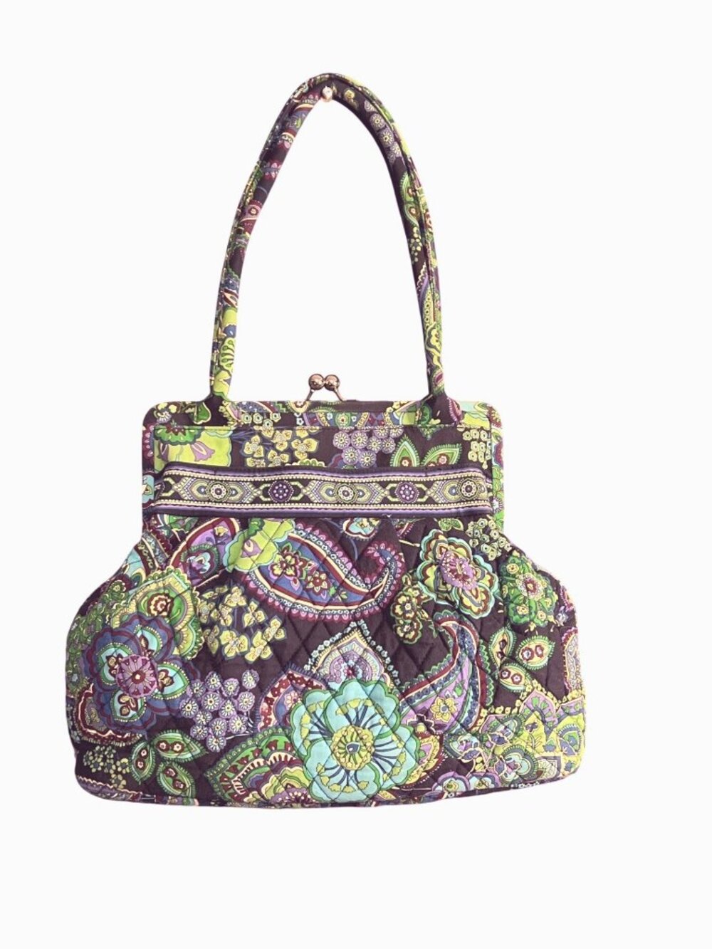 Vera Bradley Blue Rhapsody Kiss Lock Shoulder Bag